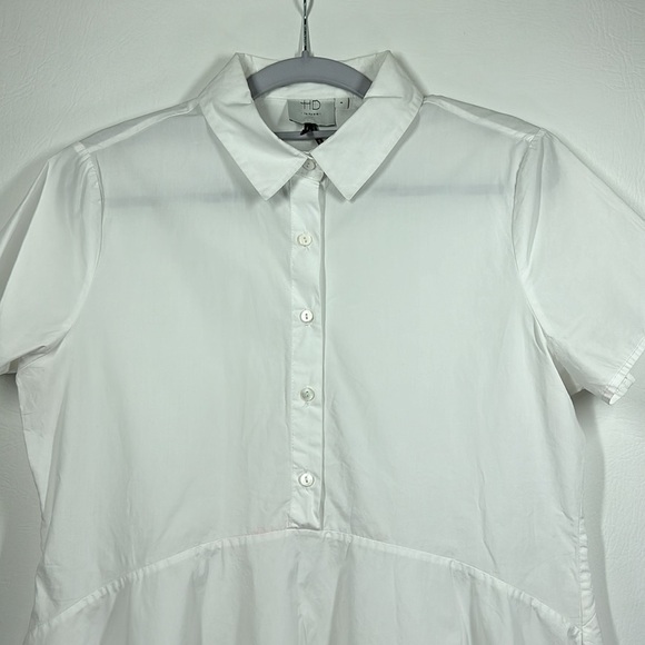 Anthropologie HD in Paris Minimalist Peplum 100% Cotton Top, M - Picture 2 of 7